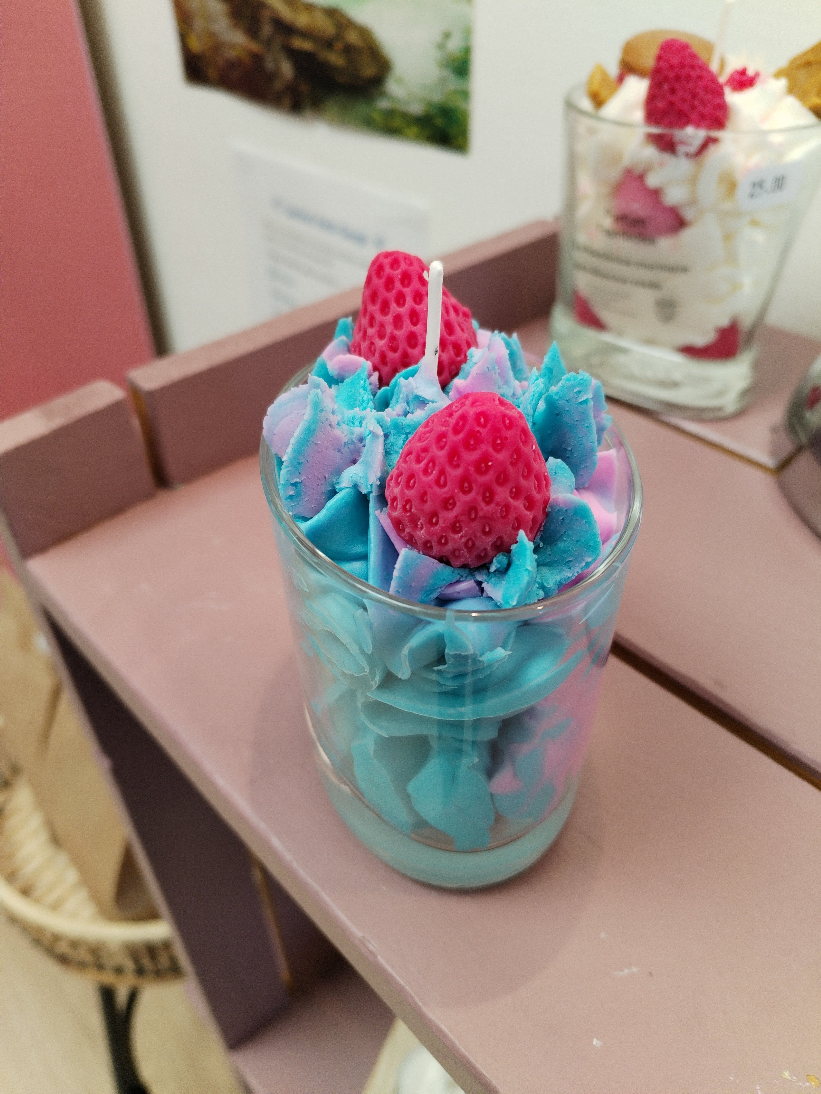 Bougie Artisanale Bubble Gum - Cire de Soja Naturelle