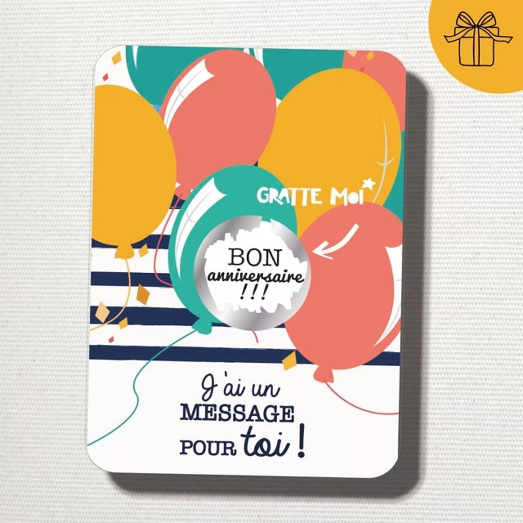 Carte à Gratter - Parrain, Marraine ou Anniversaire