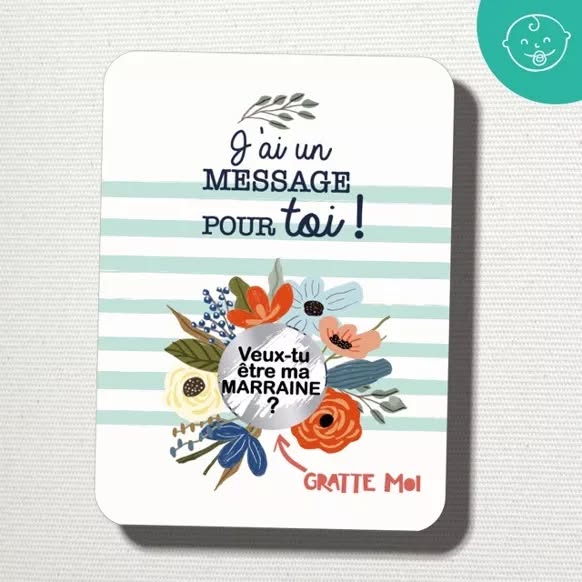 Carte à Gratter - Parrain, Marraine ou Anniversaire