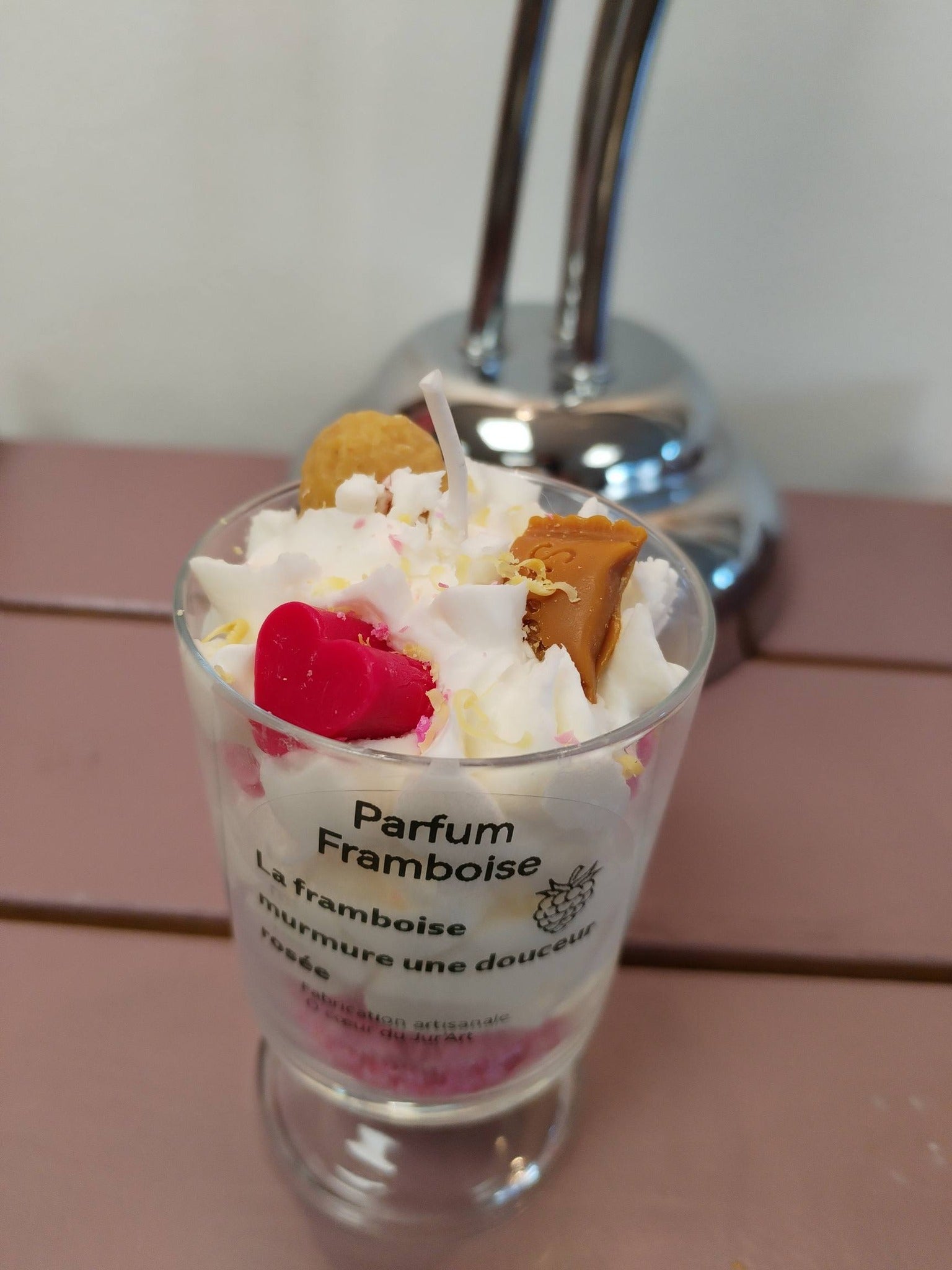 Bougie Artisanale Framboise - Cire de Soja Naturelle