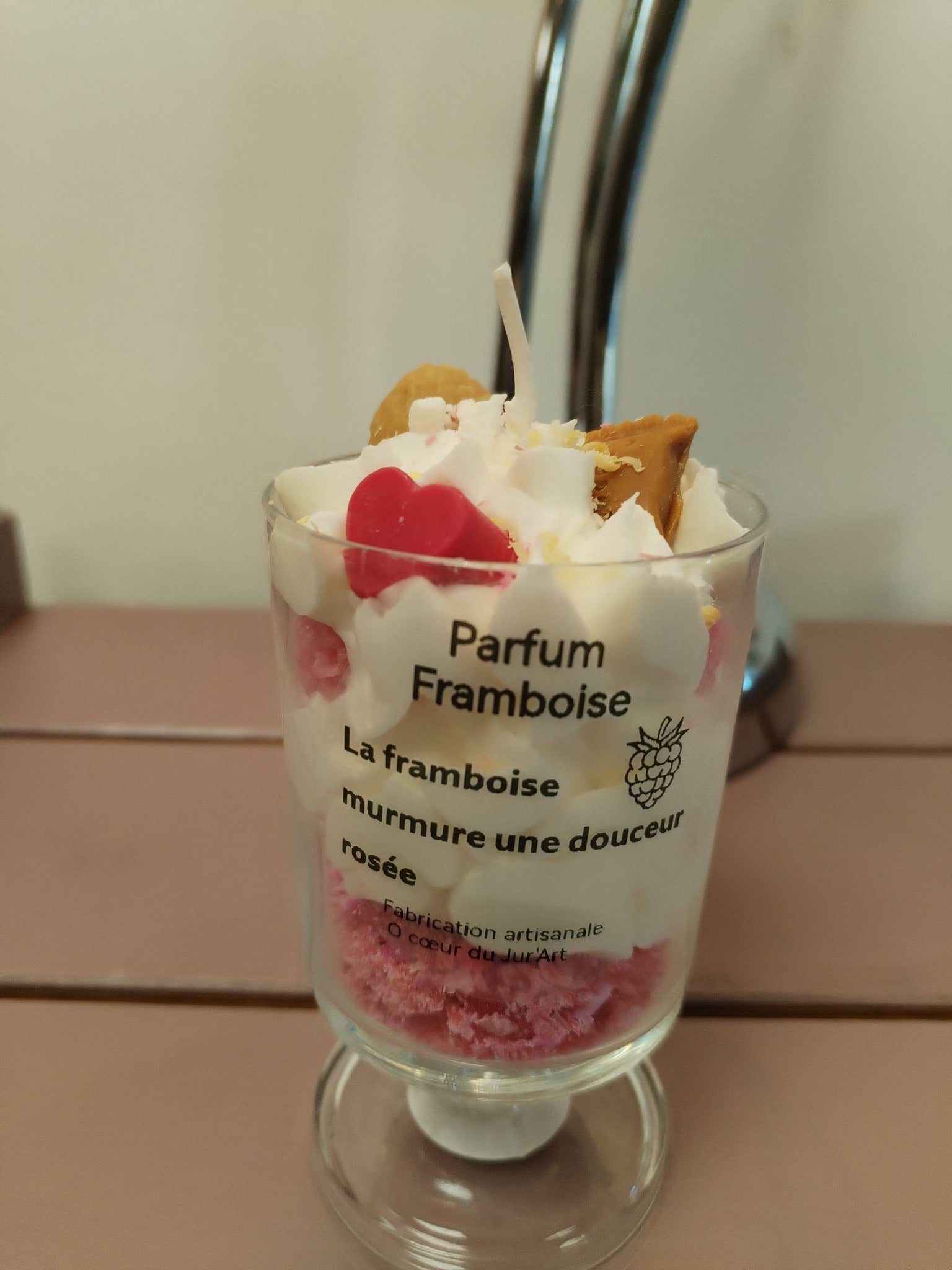 Bougie Artisanale Framboise - Cire de Soja Naturelle