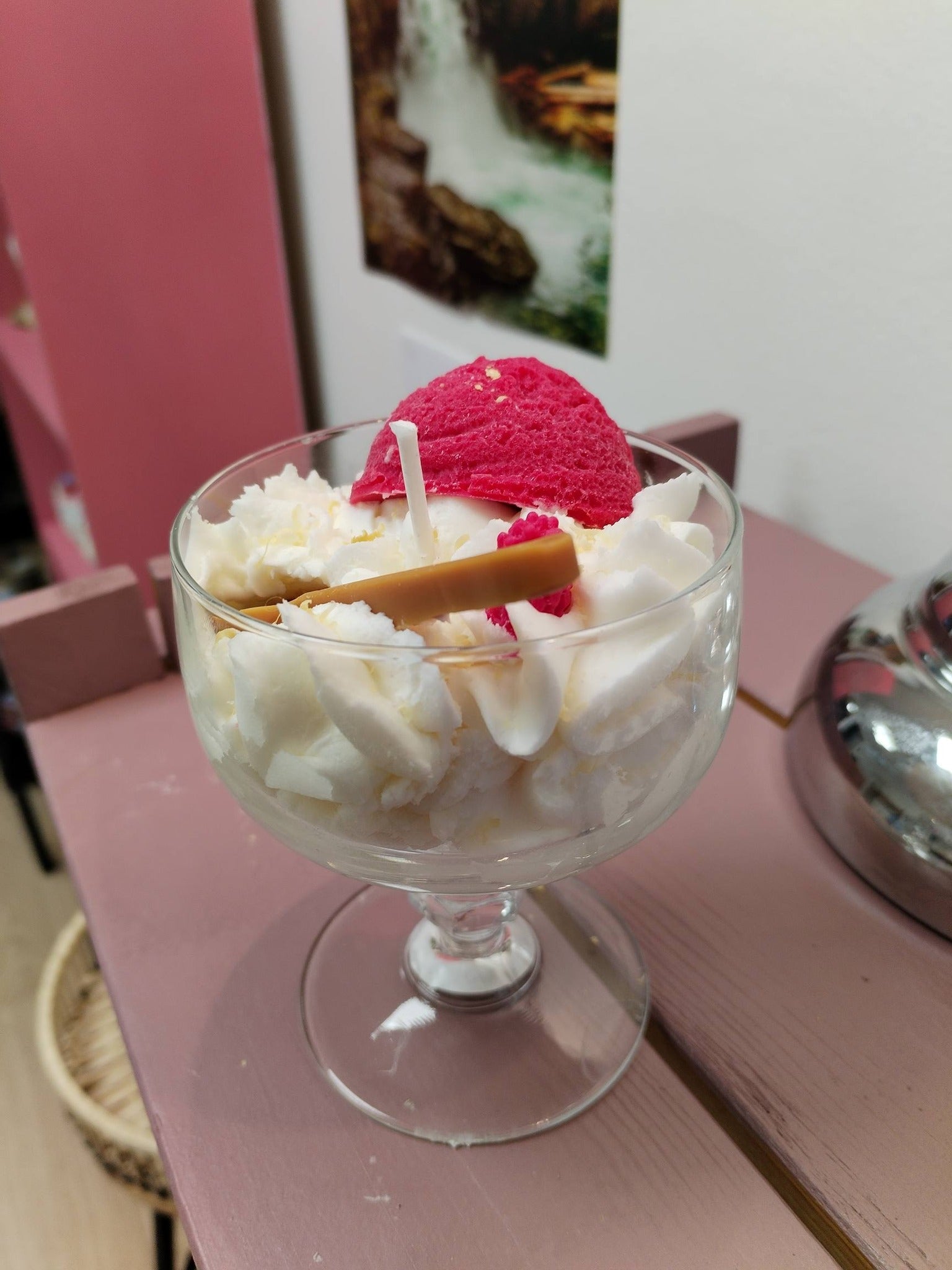 Bougie Artisanale Framboise - Cire de Soja Naturelle