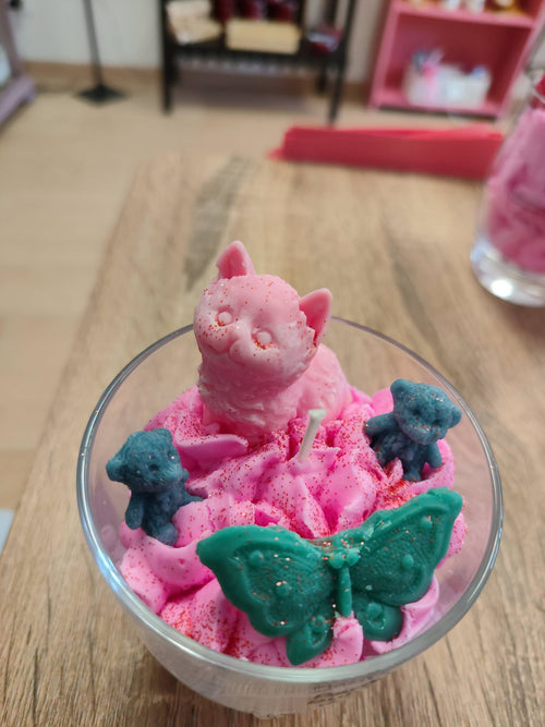 Bougie gourmande naturelle parfum Bubble gum